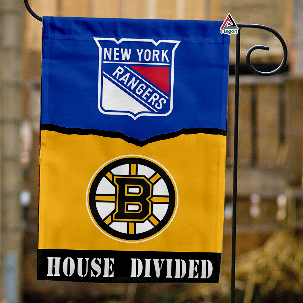 Rangers vs Bruins House Divided Flag, NHL House Divided Flag
