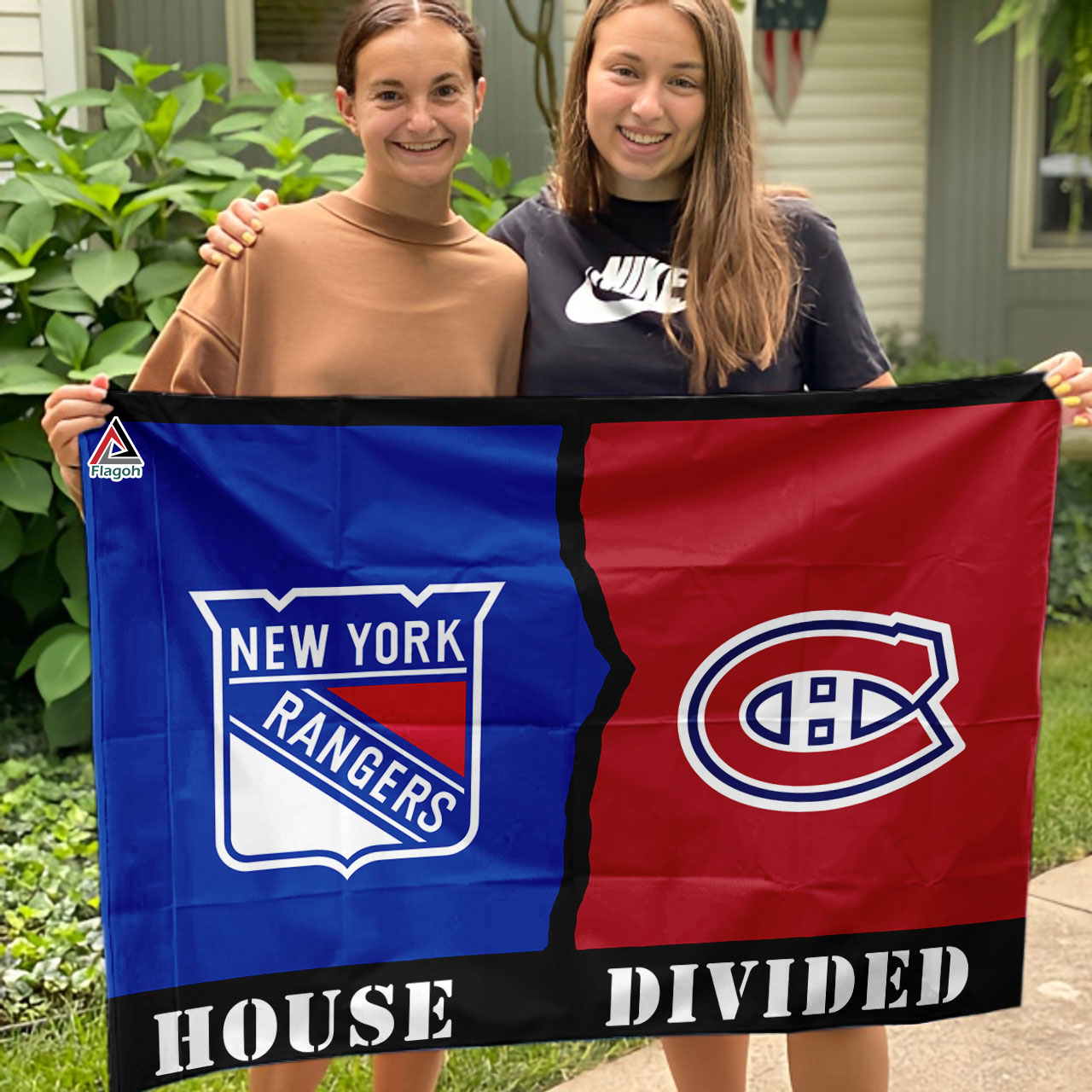 Rangers vs Canadiens House Divided Flag, NHL House Divided Flag - Image 3
