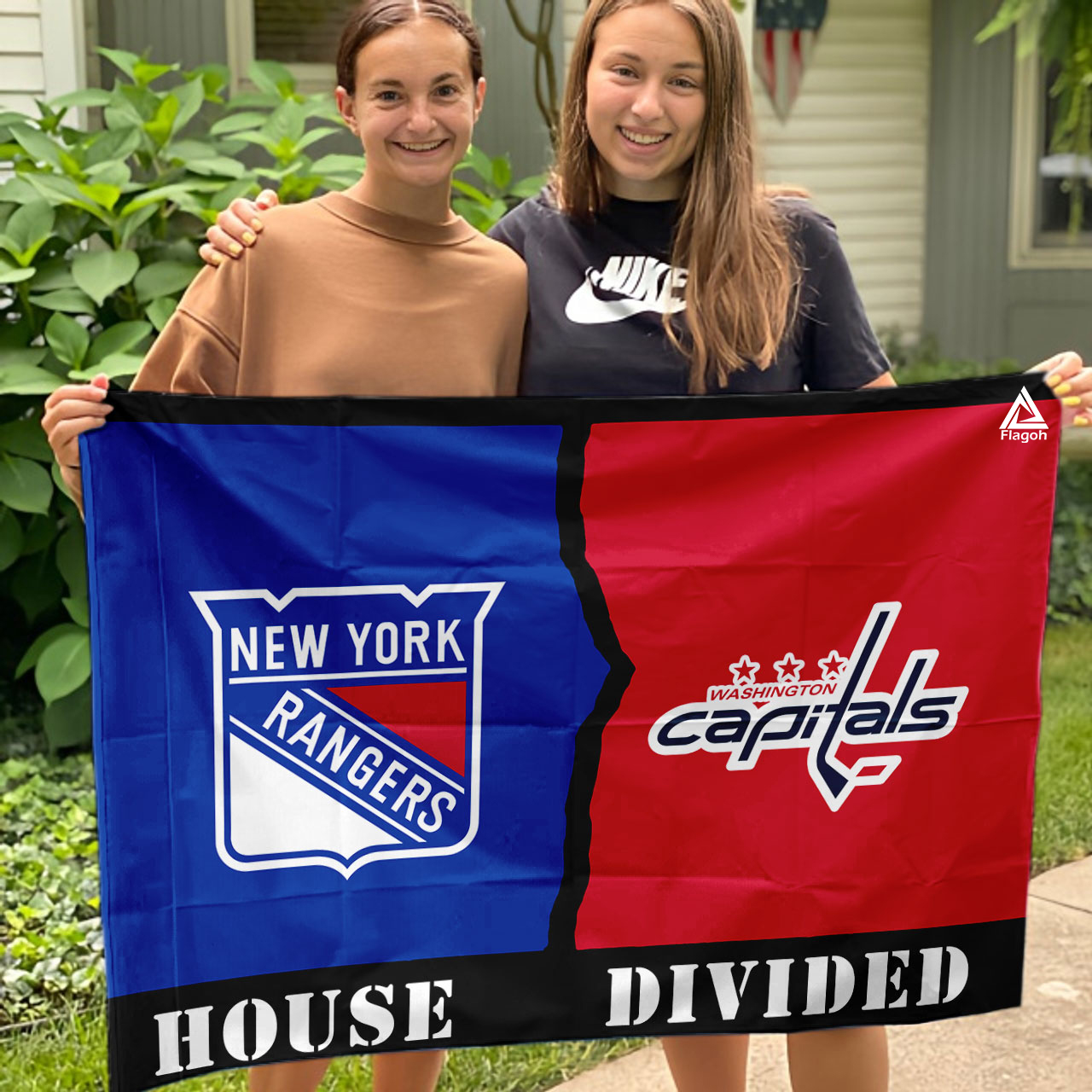 Rangers vs Capitals House Divided Flag, NHL House Divided Flag - Image 3