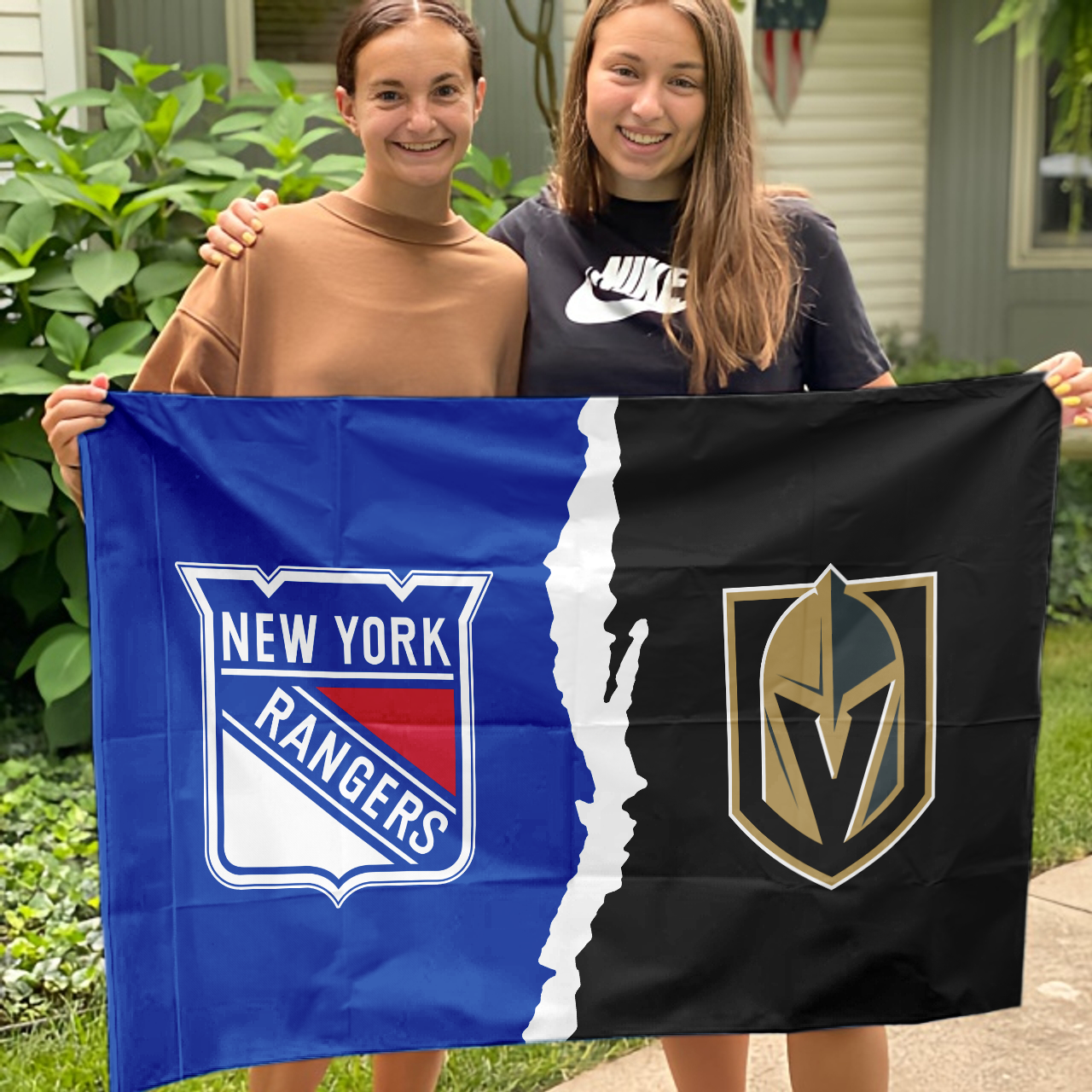 Rangers vs Golden Knights House Divided Flag, NHL House Divided Flag - Image 3