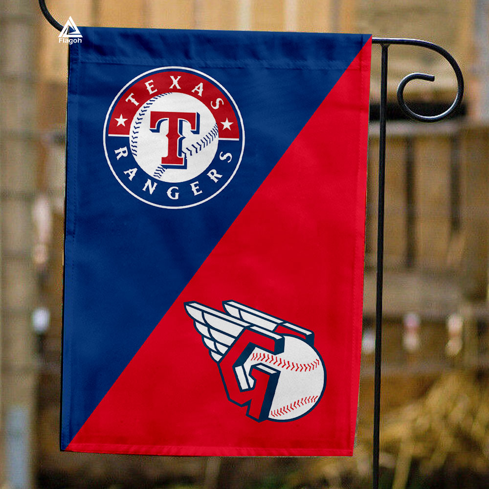Rangers vs Guardians House Divided Flag, MLB House Divided Flag