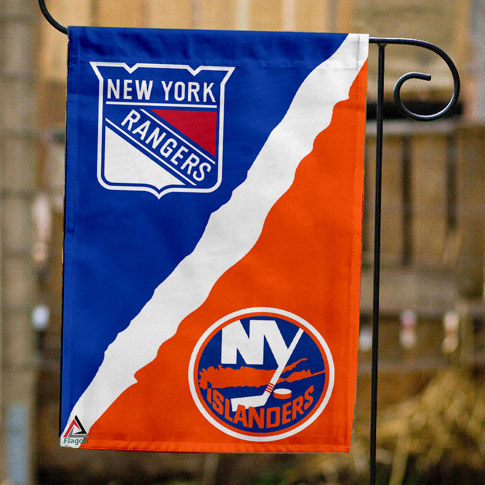Rangers vs Islanders House Divided Flag, NHL House Divided Flag