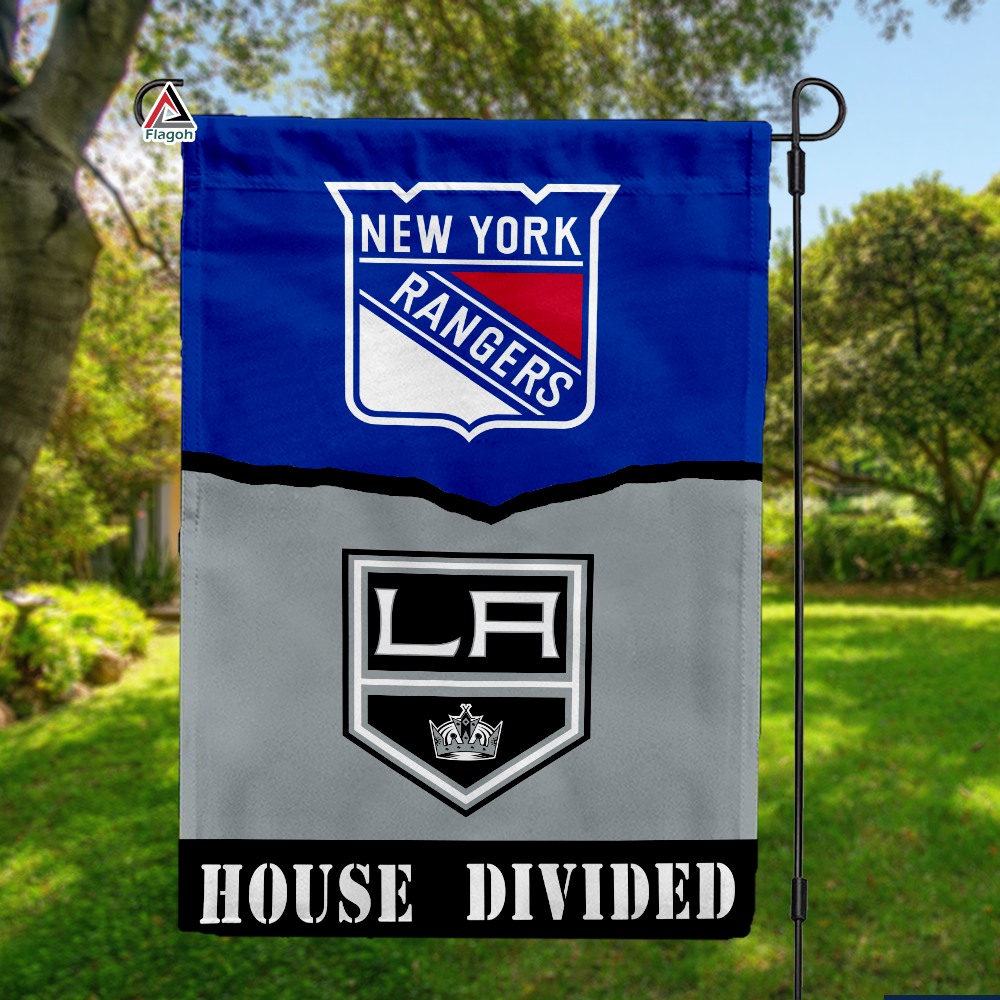 Rangers vs Kings House Divided Flag, NHL House Divided Flag