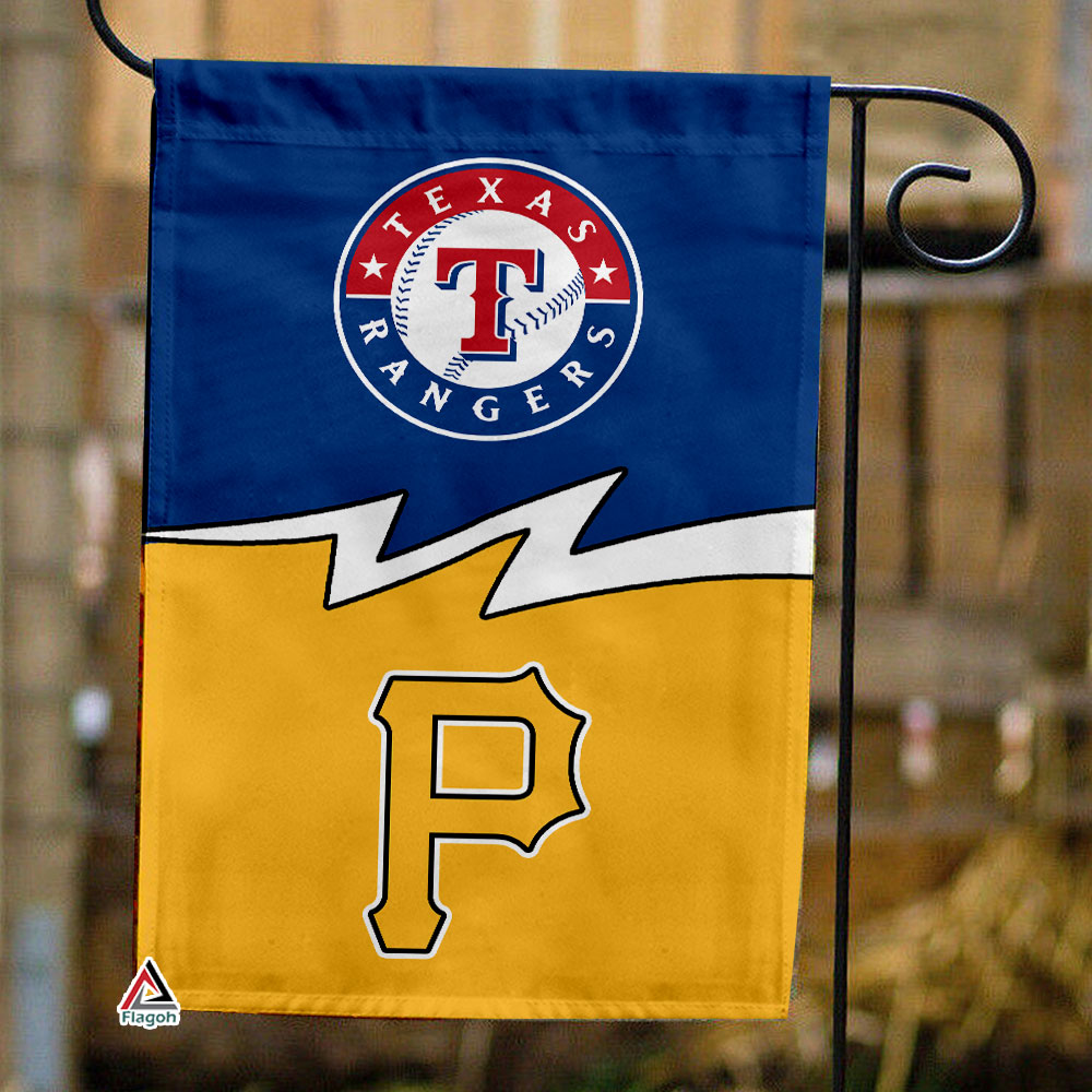 Rangers vs Pirates House Divided Flag, MLB House Divided Flag