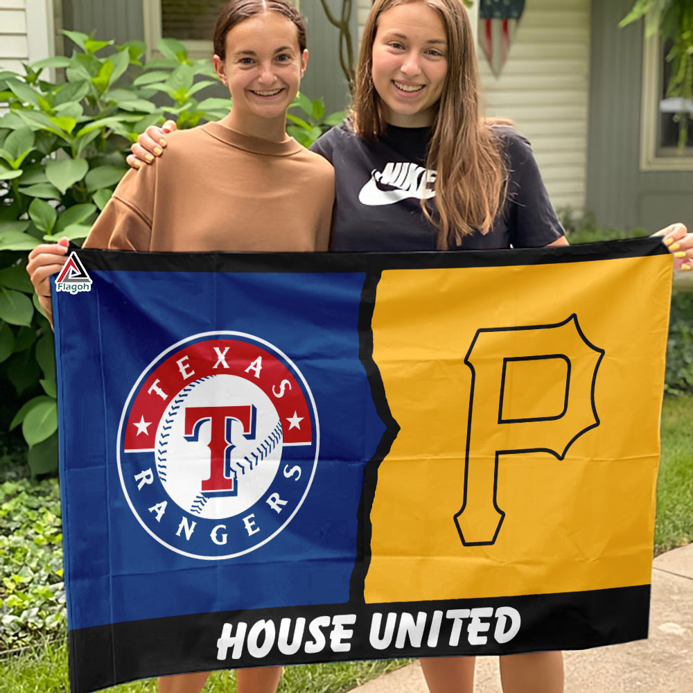Rangers vs Pirates House Divided Flag, MLB House Divided Flag - Image 4