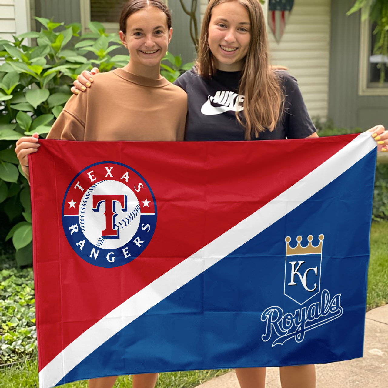 Rangers vs Royals House Divided Flag, MLB House Divided Flag - Image 3