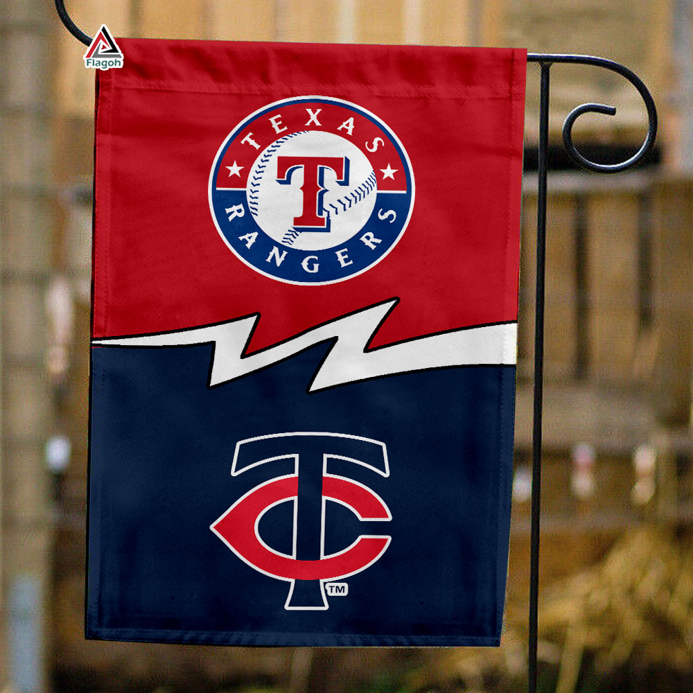 Rangers vs Twins House Divided Flag, MLB House Divided Flag