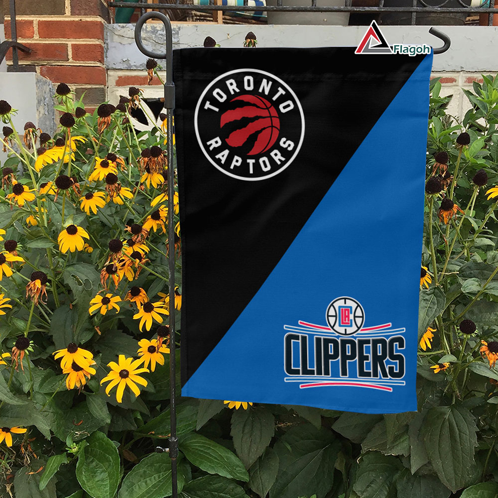 Raptors vs Clippers House Divided Flag, NBA House Divided Flag - Image 3