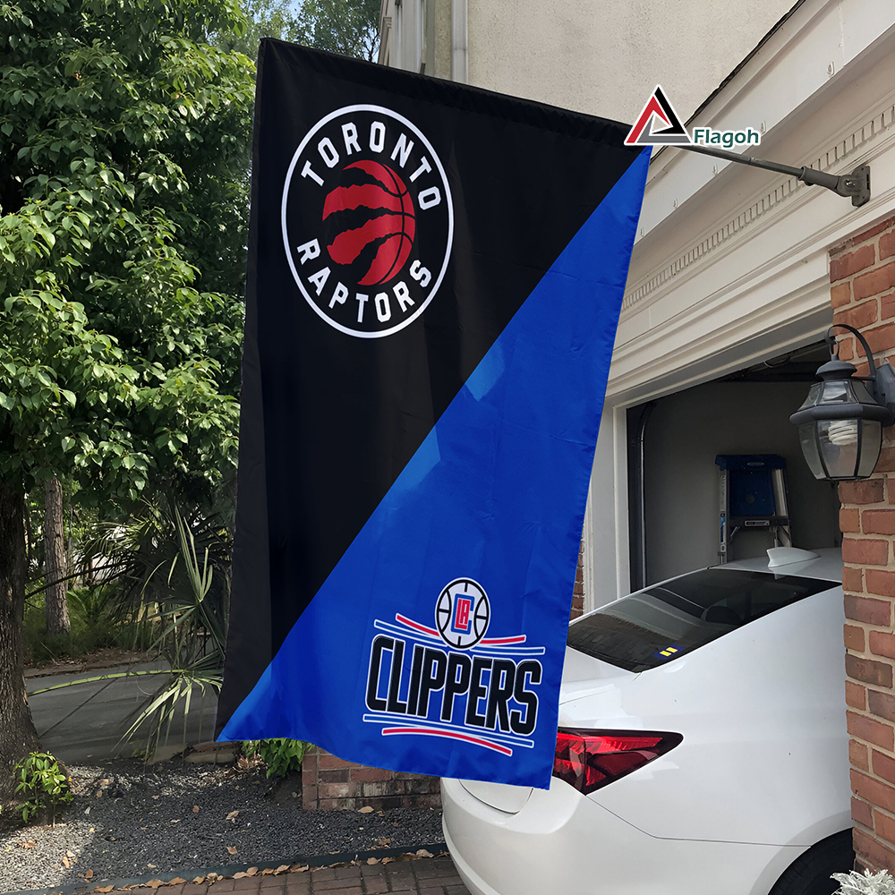 Raptors vs Clippers House Divided Flag, NBA House Divided Flag - Image 5