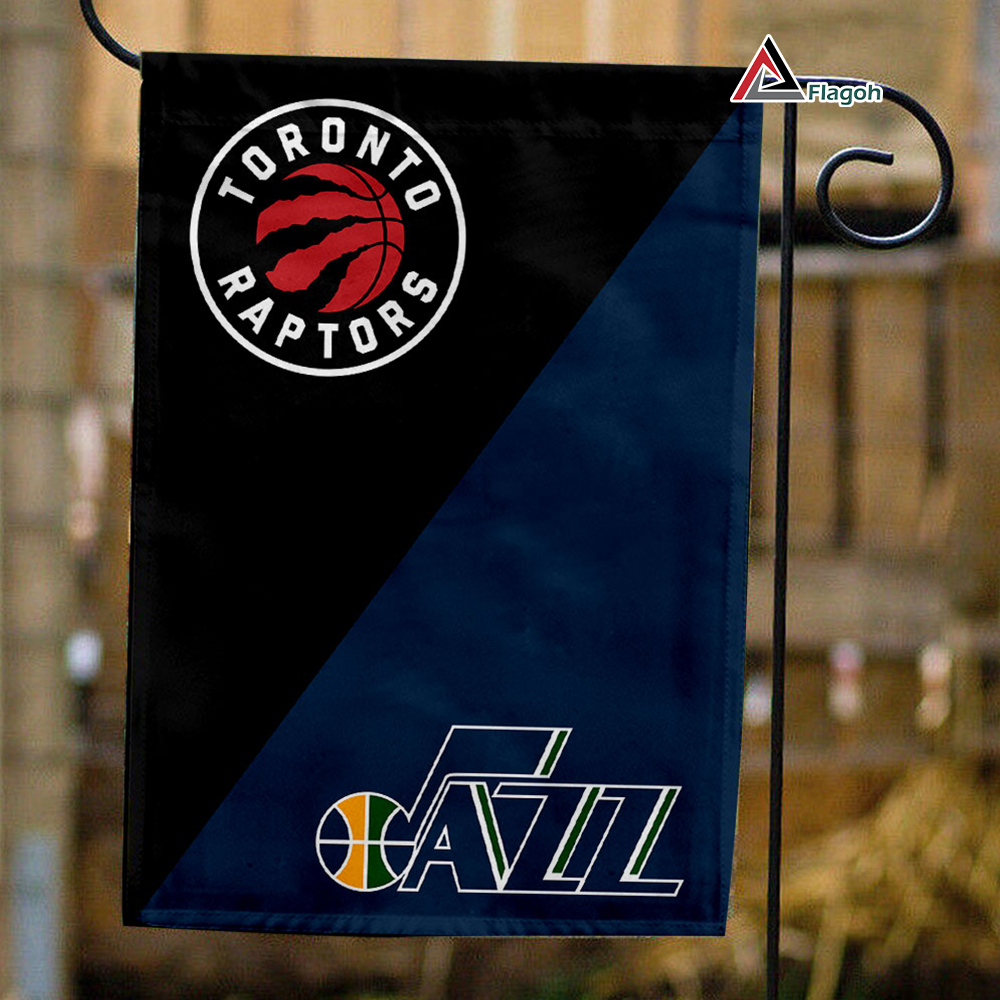 Raptors vs Jazz House Divided Flag, NBA House Divided Flag