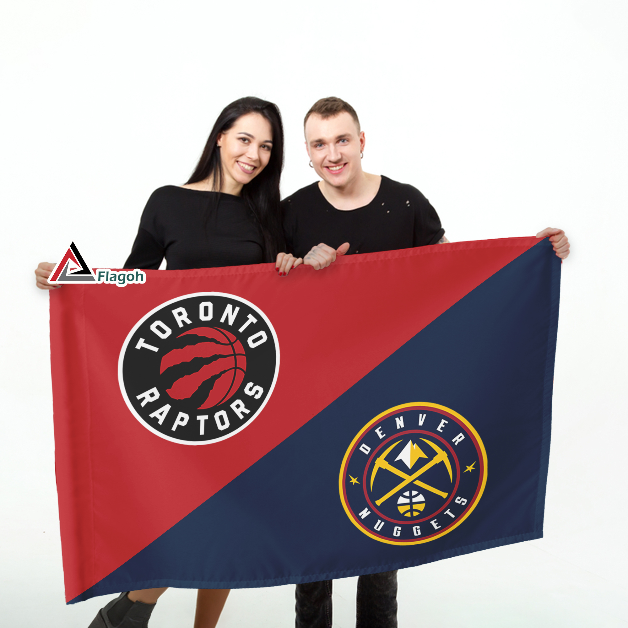 Raptors vs Nuggets House Divided Flag, NBA House Divided Flag - Image 4