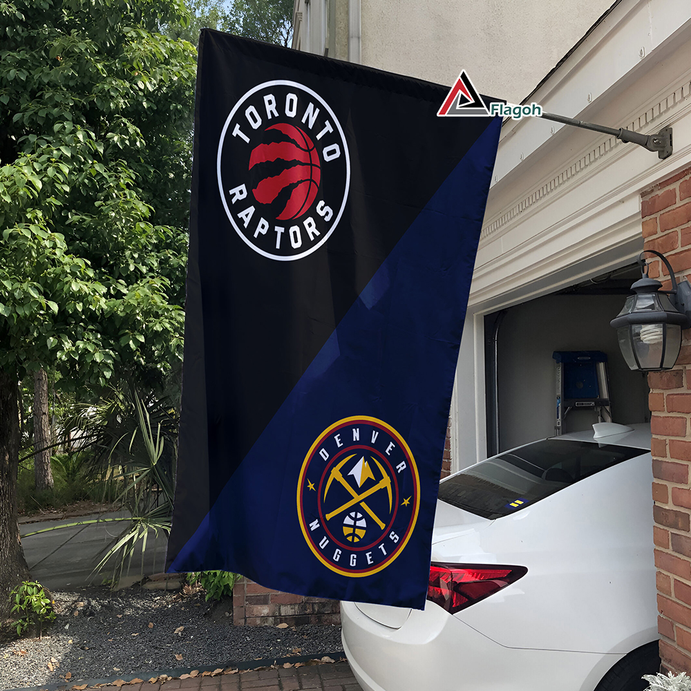 Raptors vs Nuggets House Divided Flag, NBA House Divided Flag - Image 3
