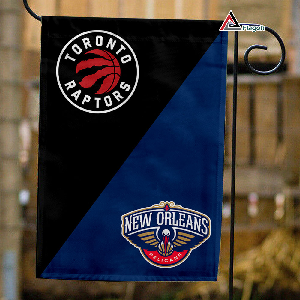 Raptors vs Pelicans House Divided Flag, NBA House Divided Flag