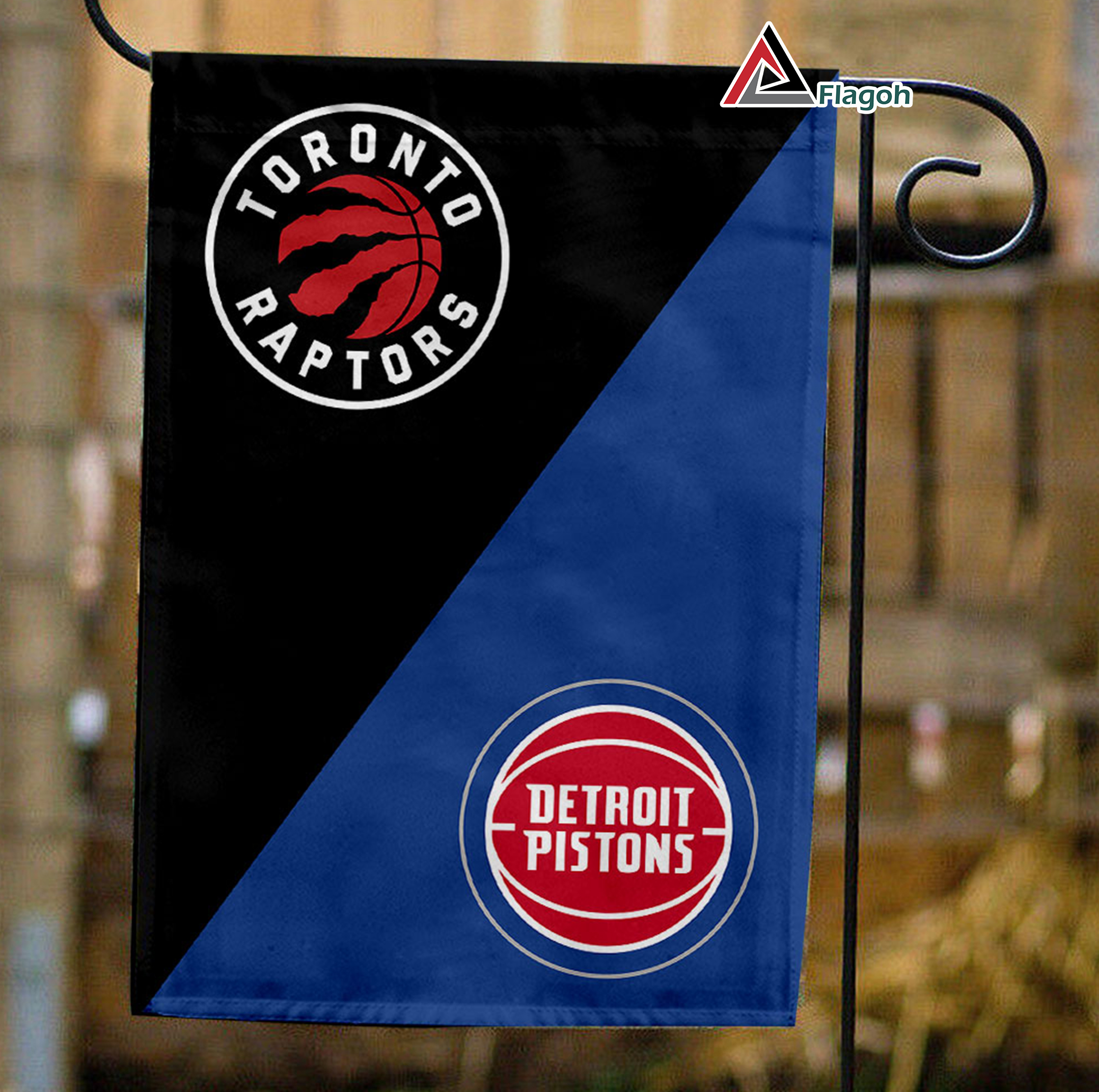 Raptors vs Pistons House Divided Flag, NBA House Divided Flag