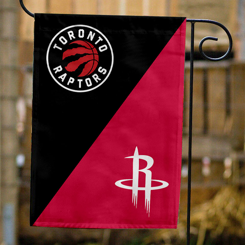 Raptors vs Rockets House Divided Flag, NBA House Divided Flag