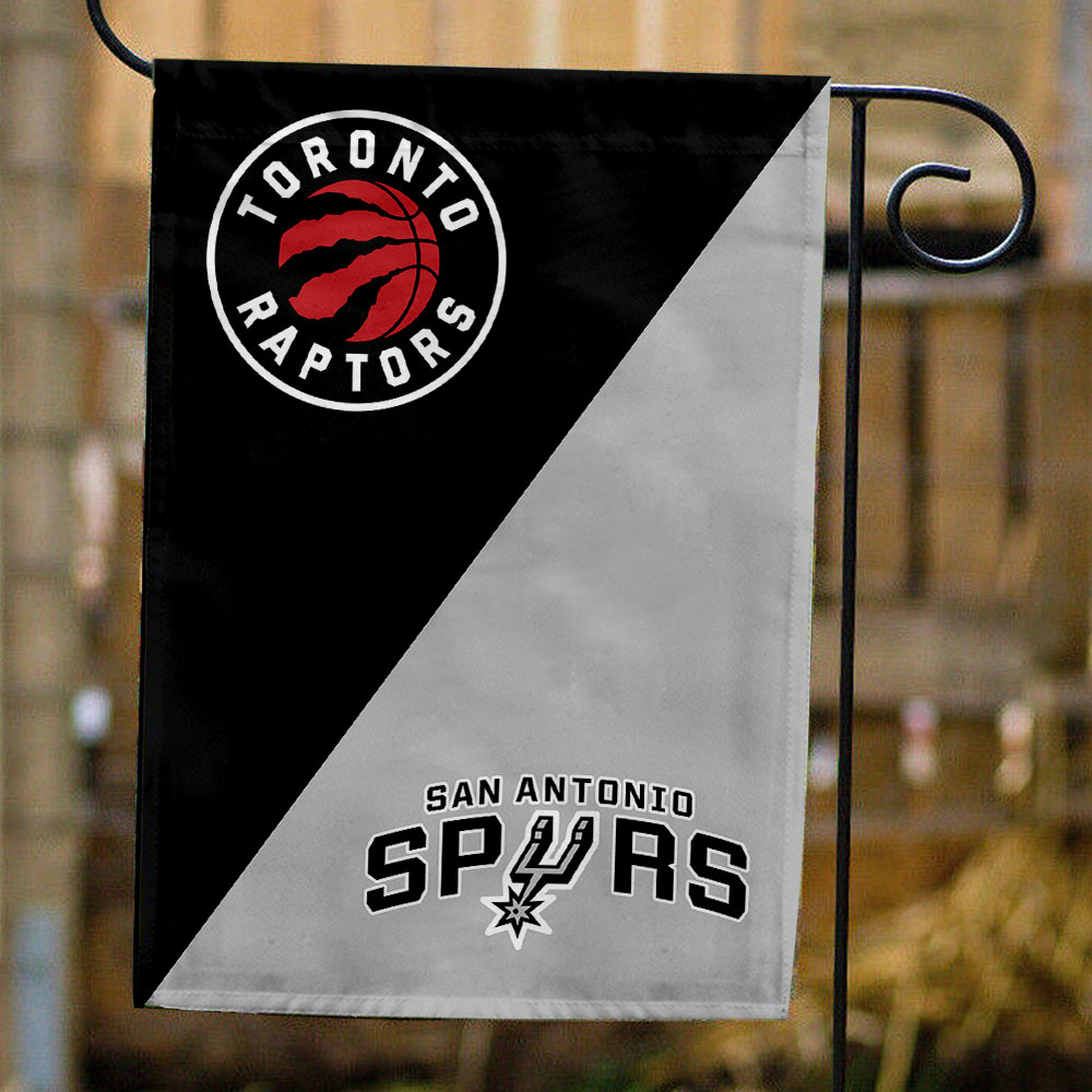 Raptors vs Spurs House Divided Flag, NBA House Divided Flag
