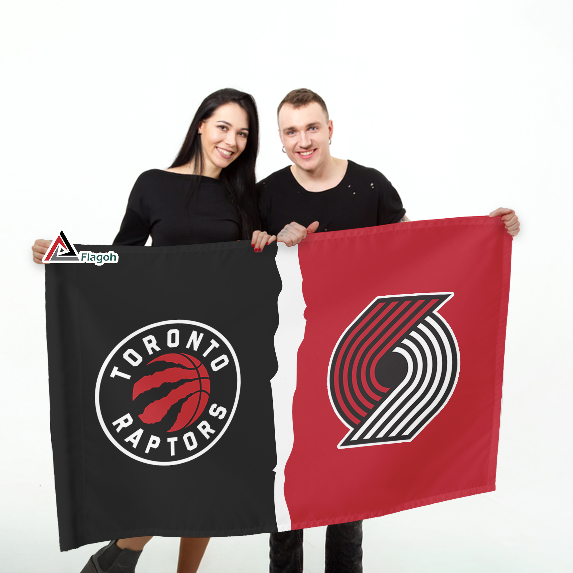 Raptors vs Trail Blazers House Divided Flag, NBA House Divided Flag - Image 5