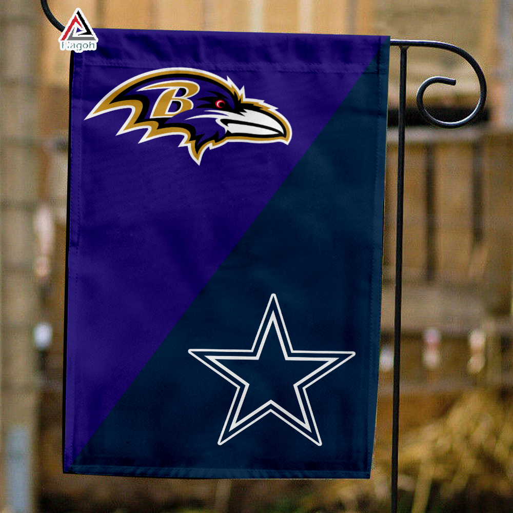 Ravens vs Cowboys House Divided Flag, NFL House Divided Flag