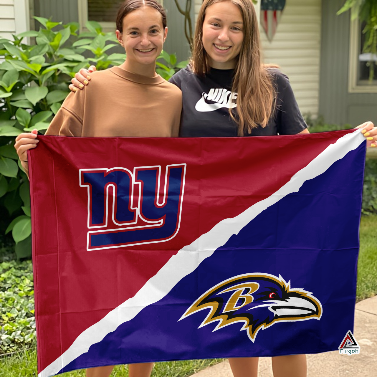 Ravens vs Giants House Divided Flag, NFL House Divided Flag - Image 3