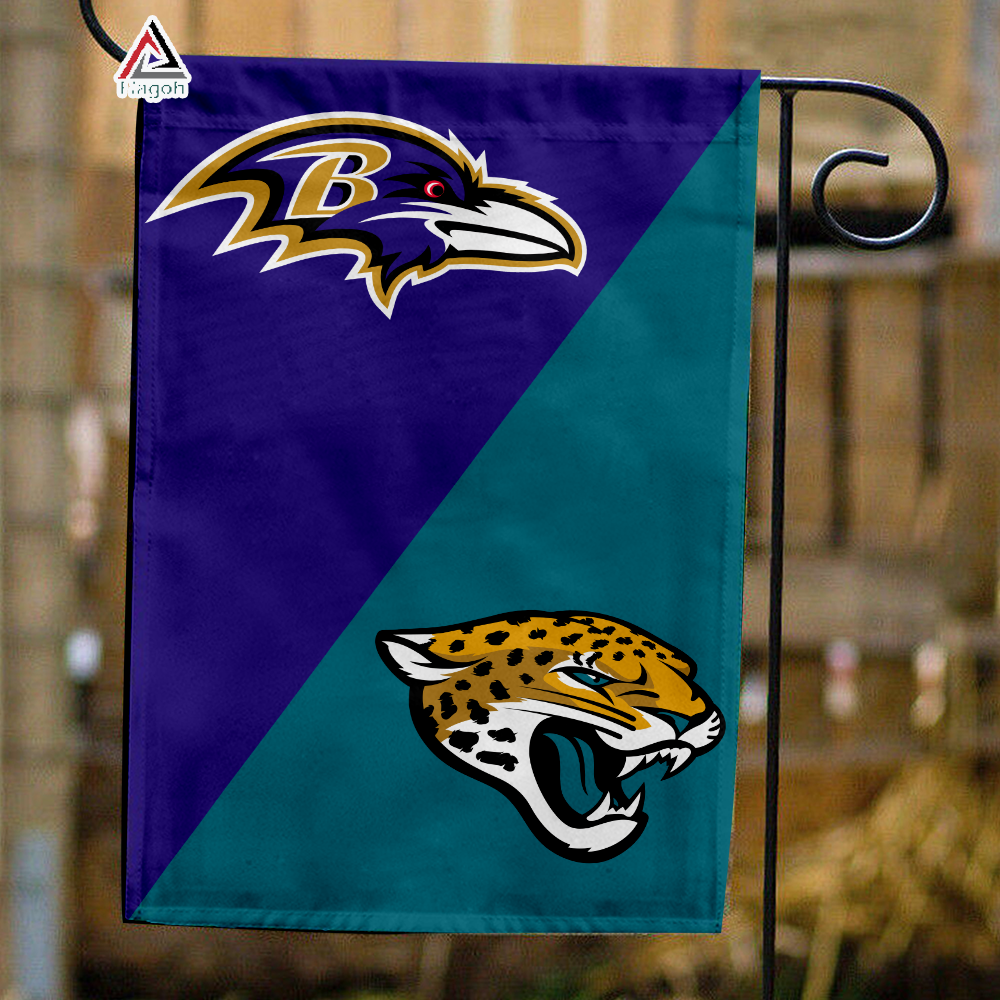 Ravens vs Jaguars House Divided Flag, NFL House Divided Flag