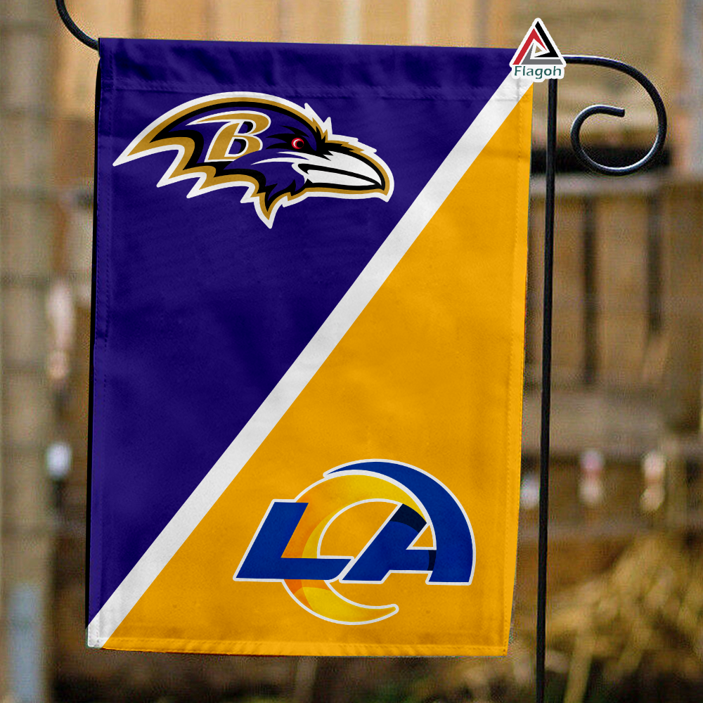 Ravens vs Rams House Divided Flag, NFL House Divided Flag