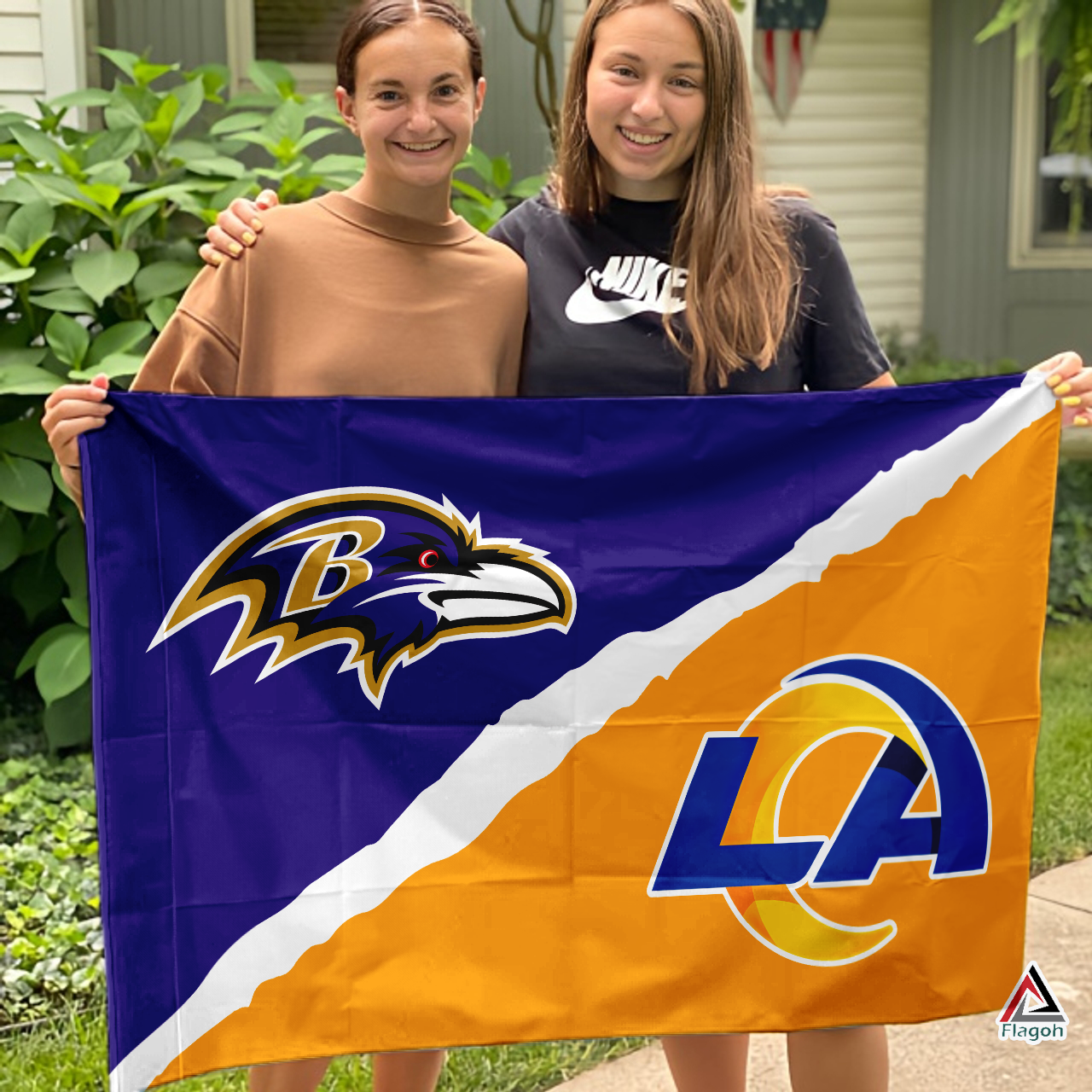 Ravens vs Rams House Divided Flag, NFL House Divided Flag - Image 3