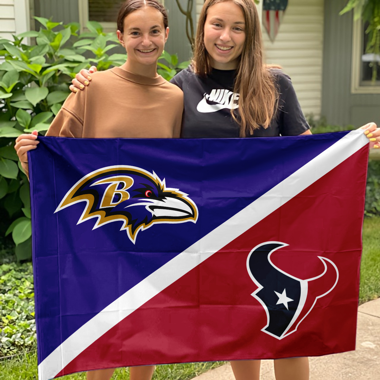 Ravens vs Texans House Divided Flag, NFL House Divided Flag - Image 3