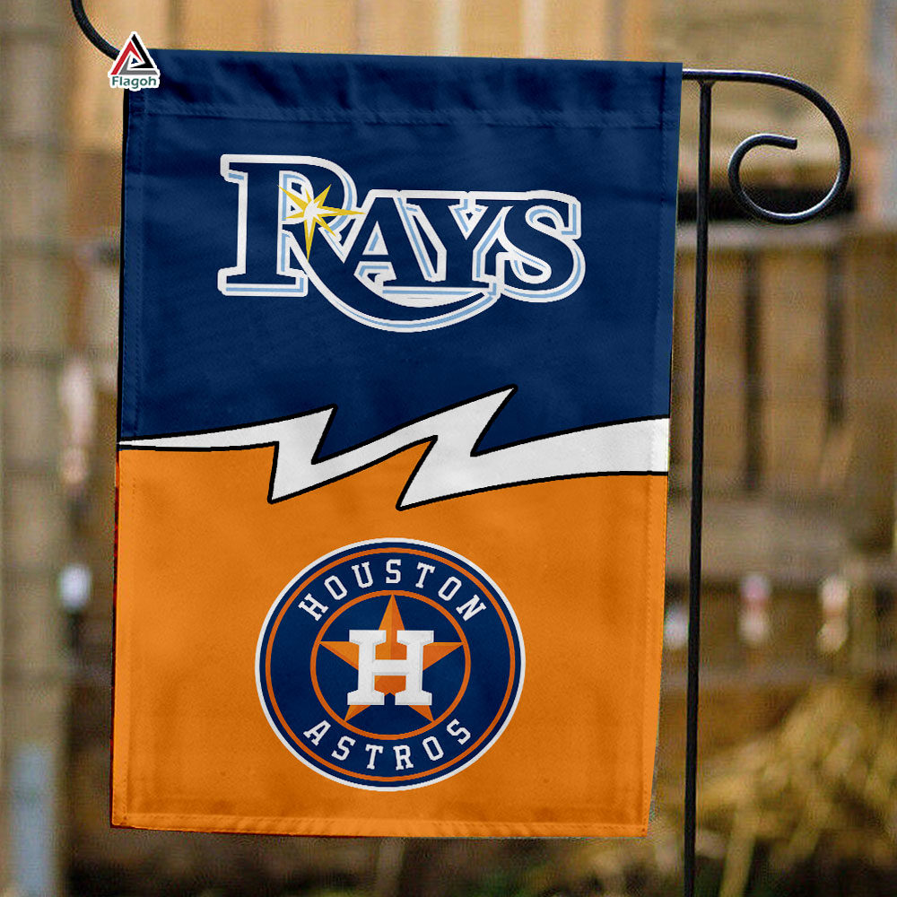 Rays vs Astros House Divided Flag, MLB House Divided Flag