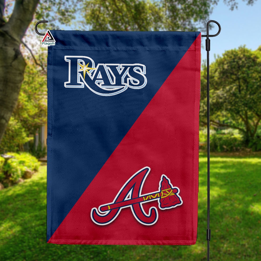 Rays vs Braves House Divided Flag, MLB House Divided Flag