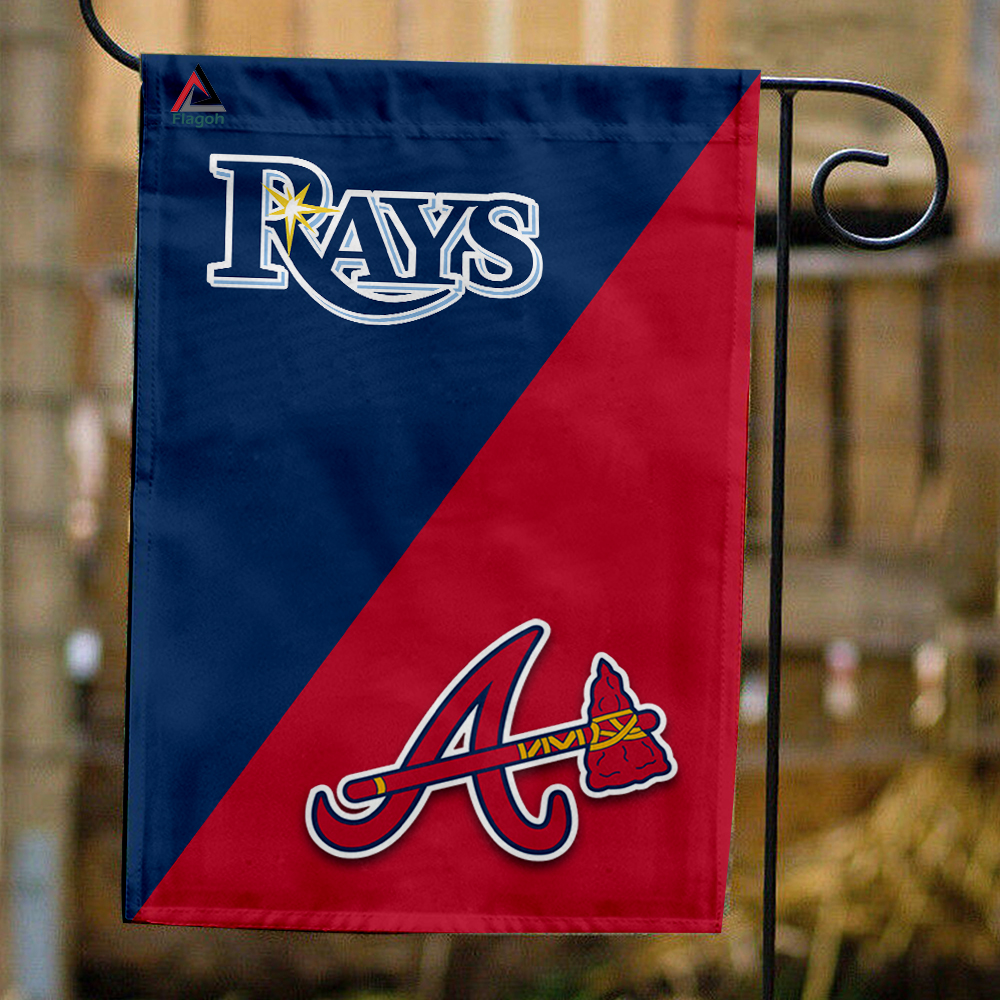 Rays vs Braves House Divided Flag, MLB House Divided Flag