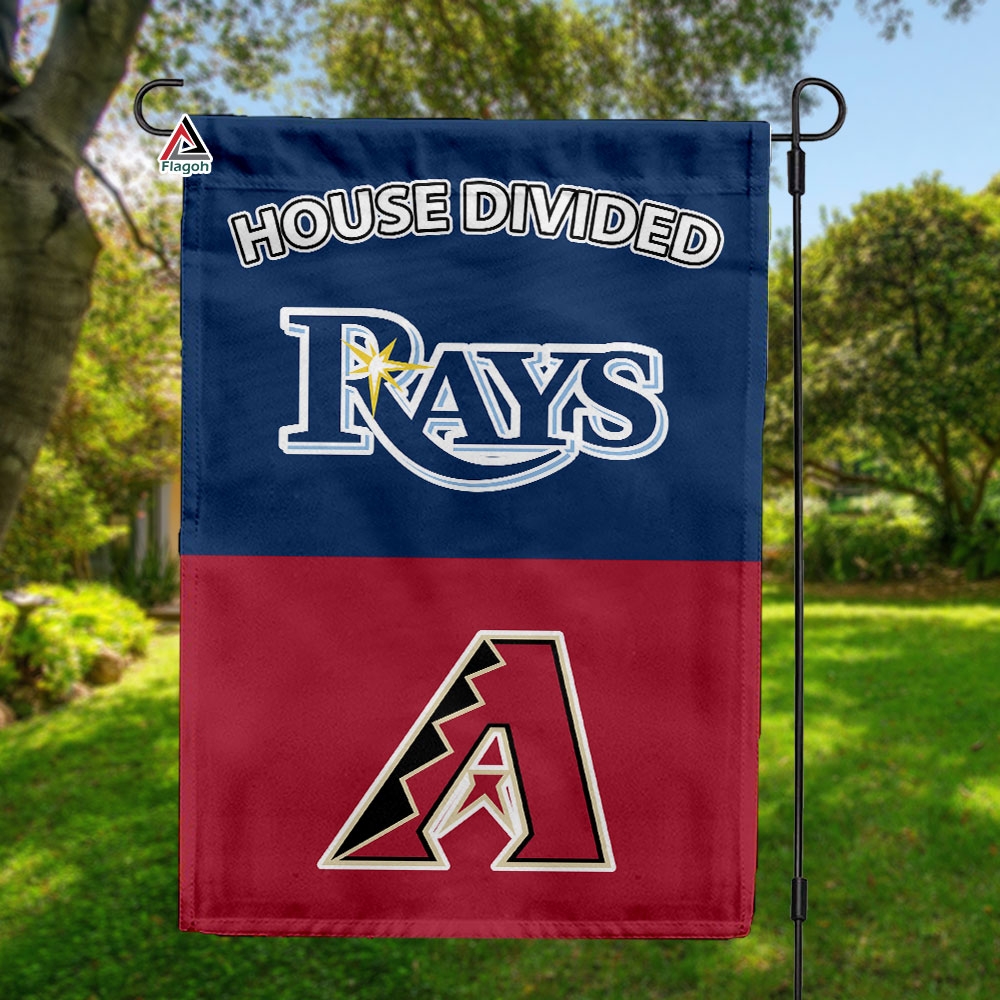 Rays vs Diamondbacks House Divided Flag, MLB House Divided Flag