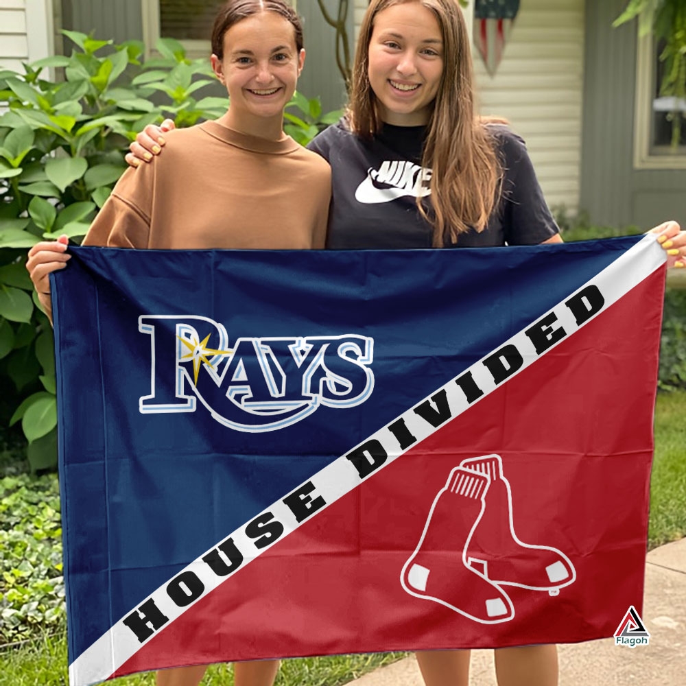 Rays vs Red Sox House Divided Flag, MLB House Divided Flag - Image 3
