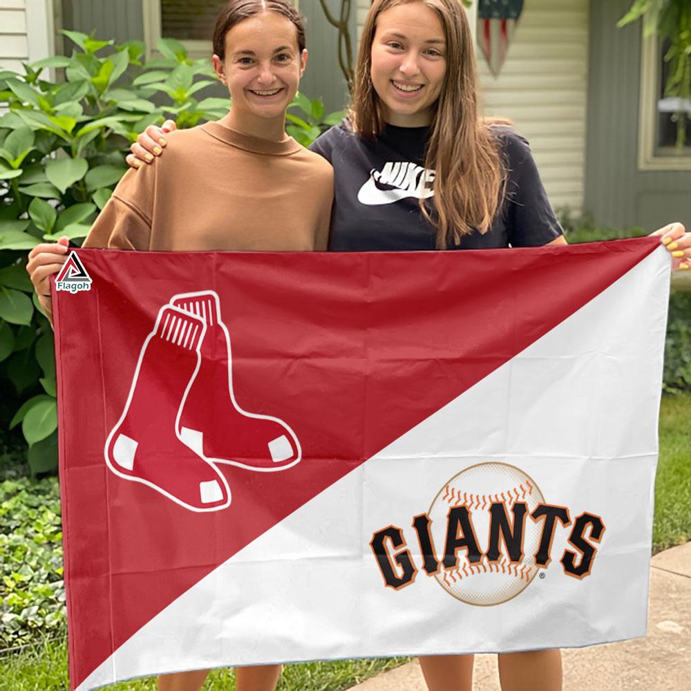 Red Sox vs Giants House Divided Flag, MLB House Divided Flag - Image 4