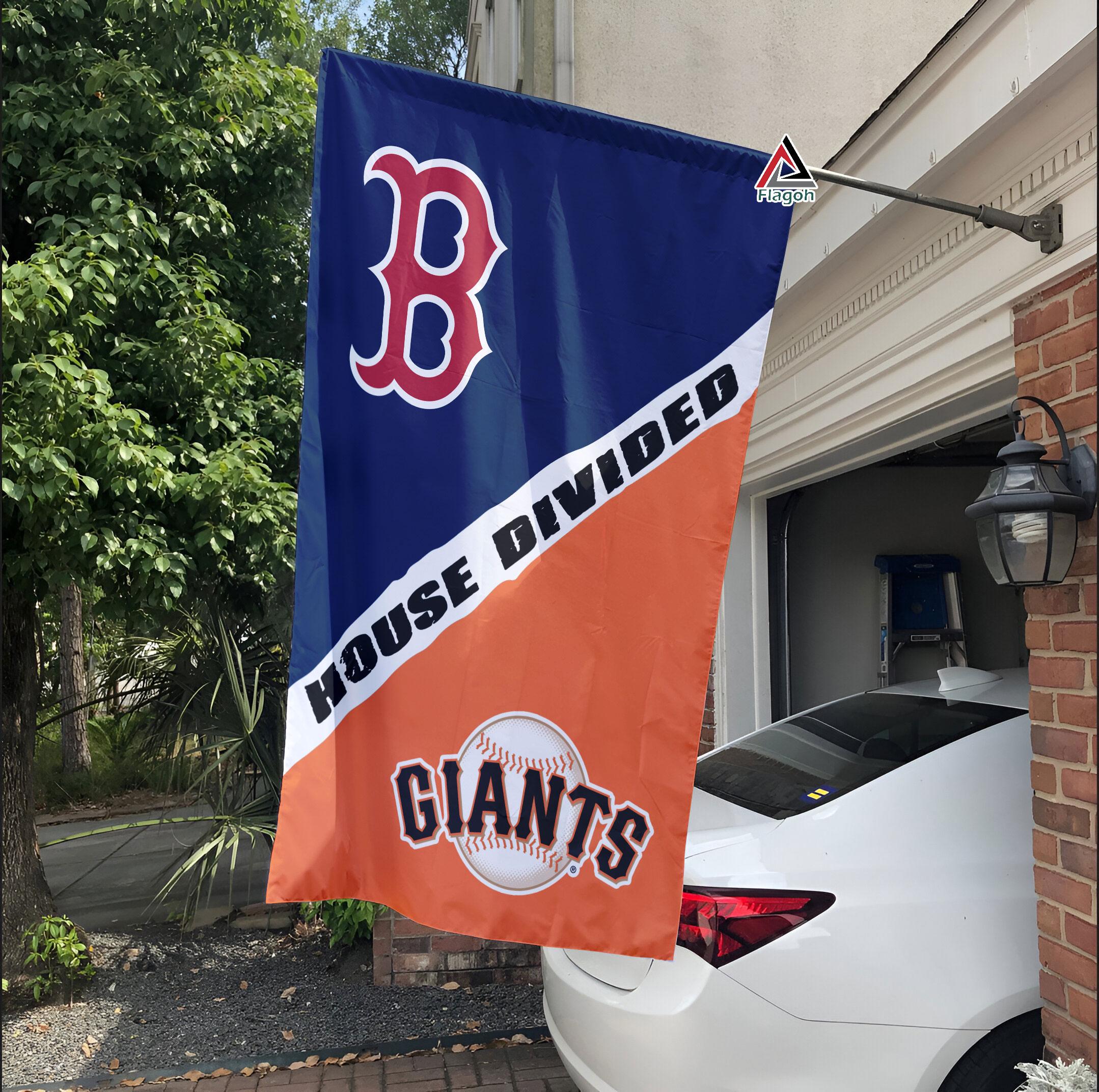 Red Sox vs Giants House Divided Flag, MLB House Divided Flag - Image 3