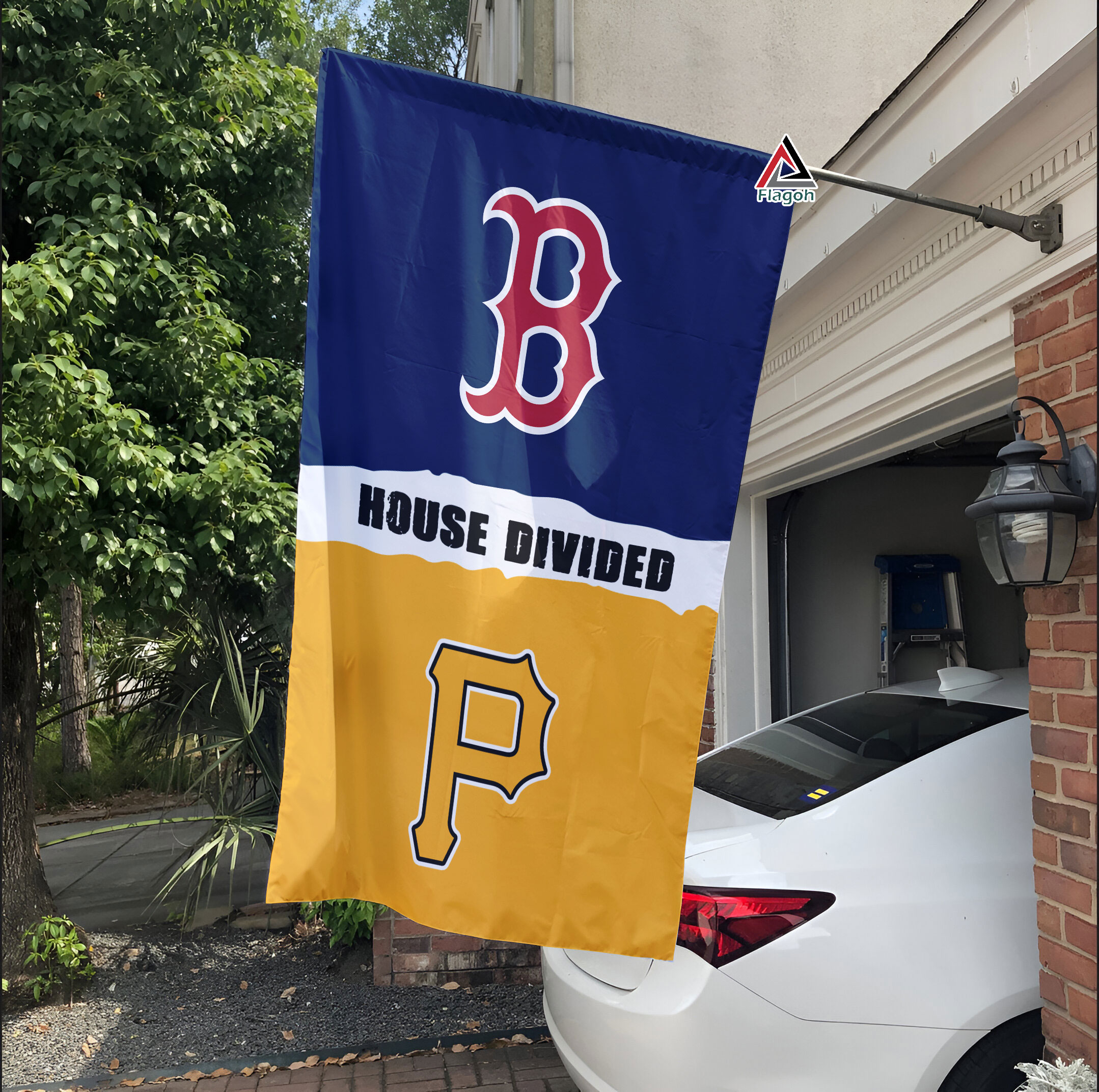 Red Sox vs Pirates House Divided Flag, MLB House Divided Flag - Image 3