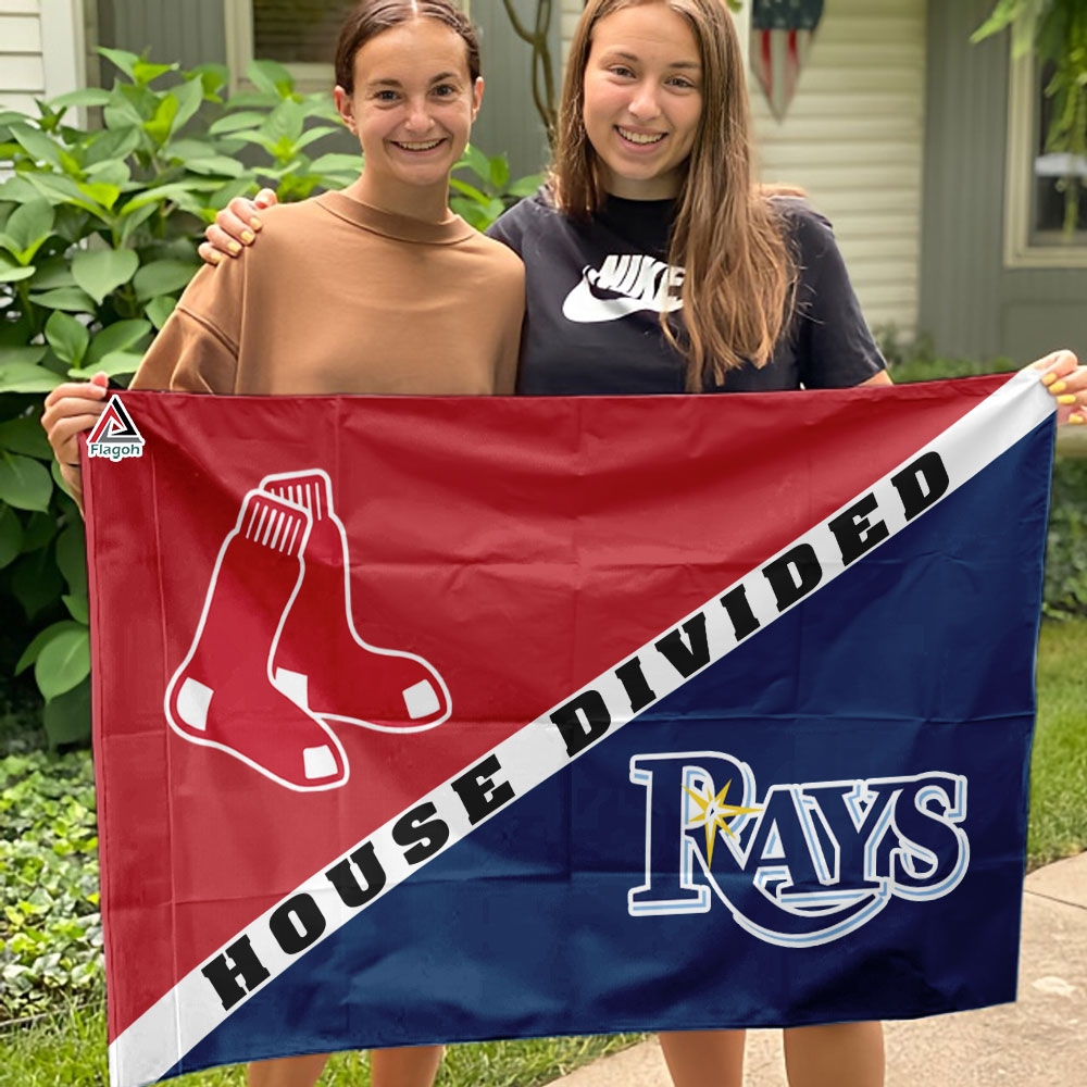 Red Sox vs Rays House Divided Flag, MLB House Divided Flag - Image 4