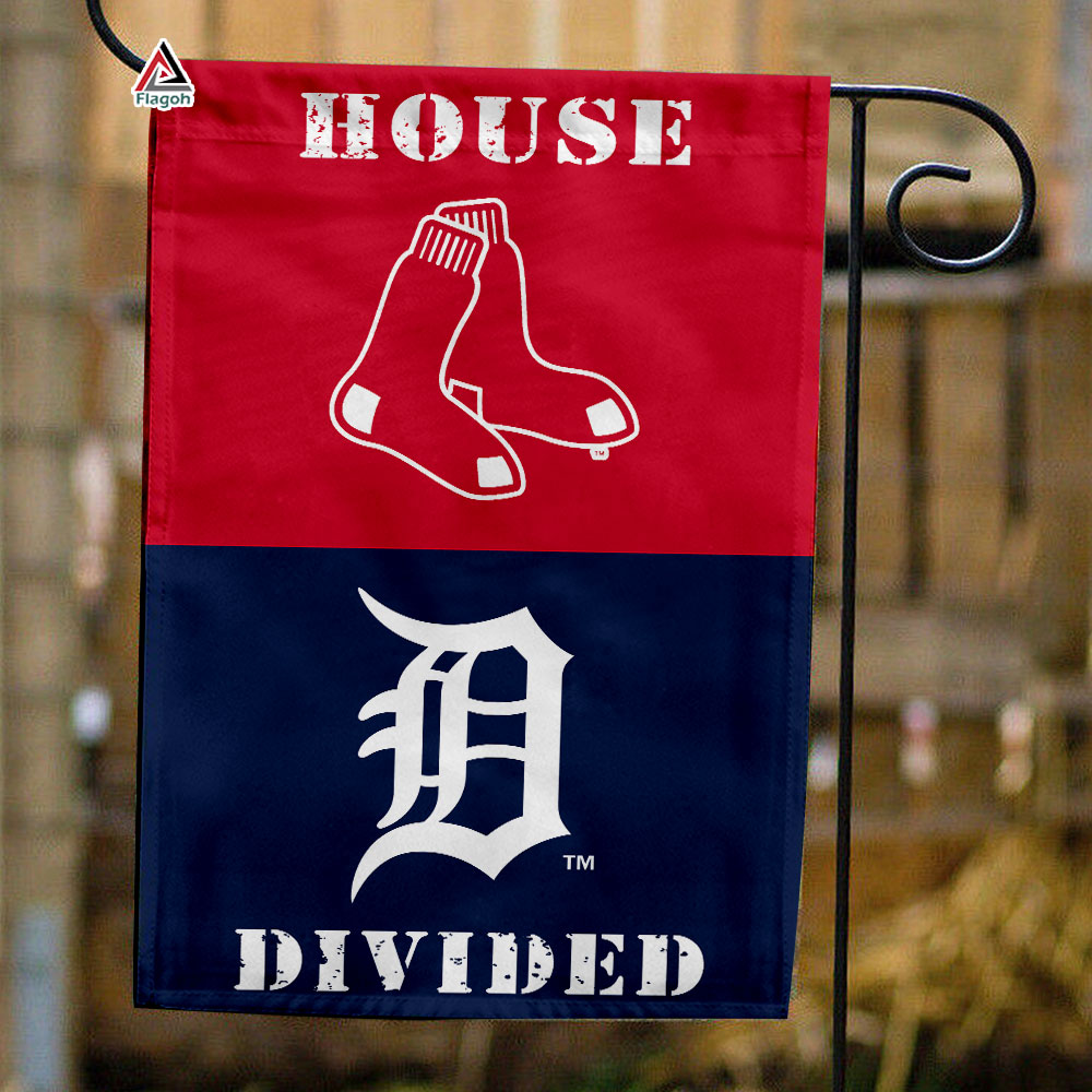 Red Sox vs Tigers House Divided Flag, MLB House Divided Flag