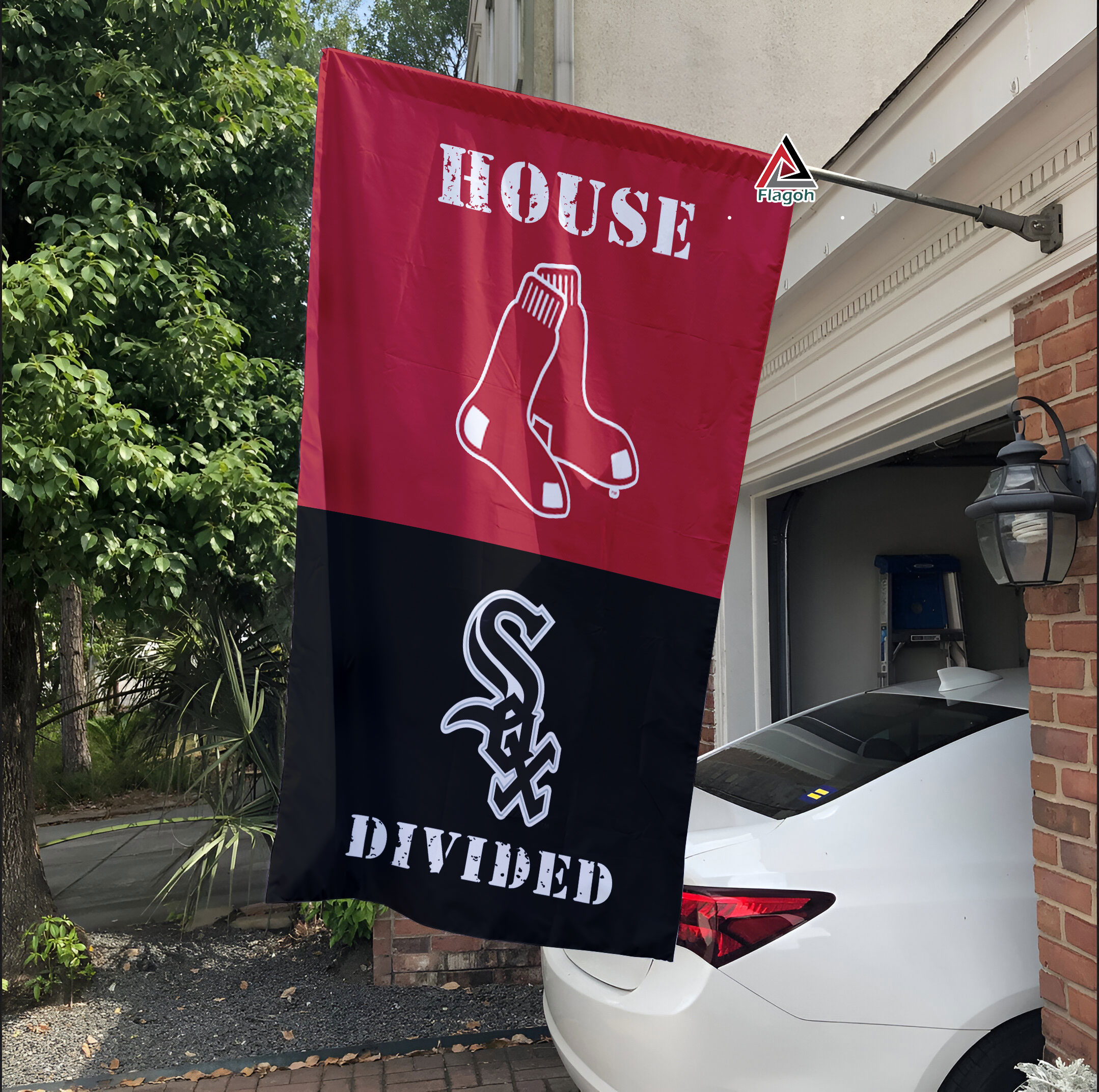 Red Sox vs White Sox House Divided Flag, MLB House Divided Flag - Image 3