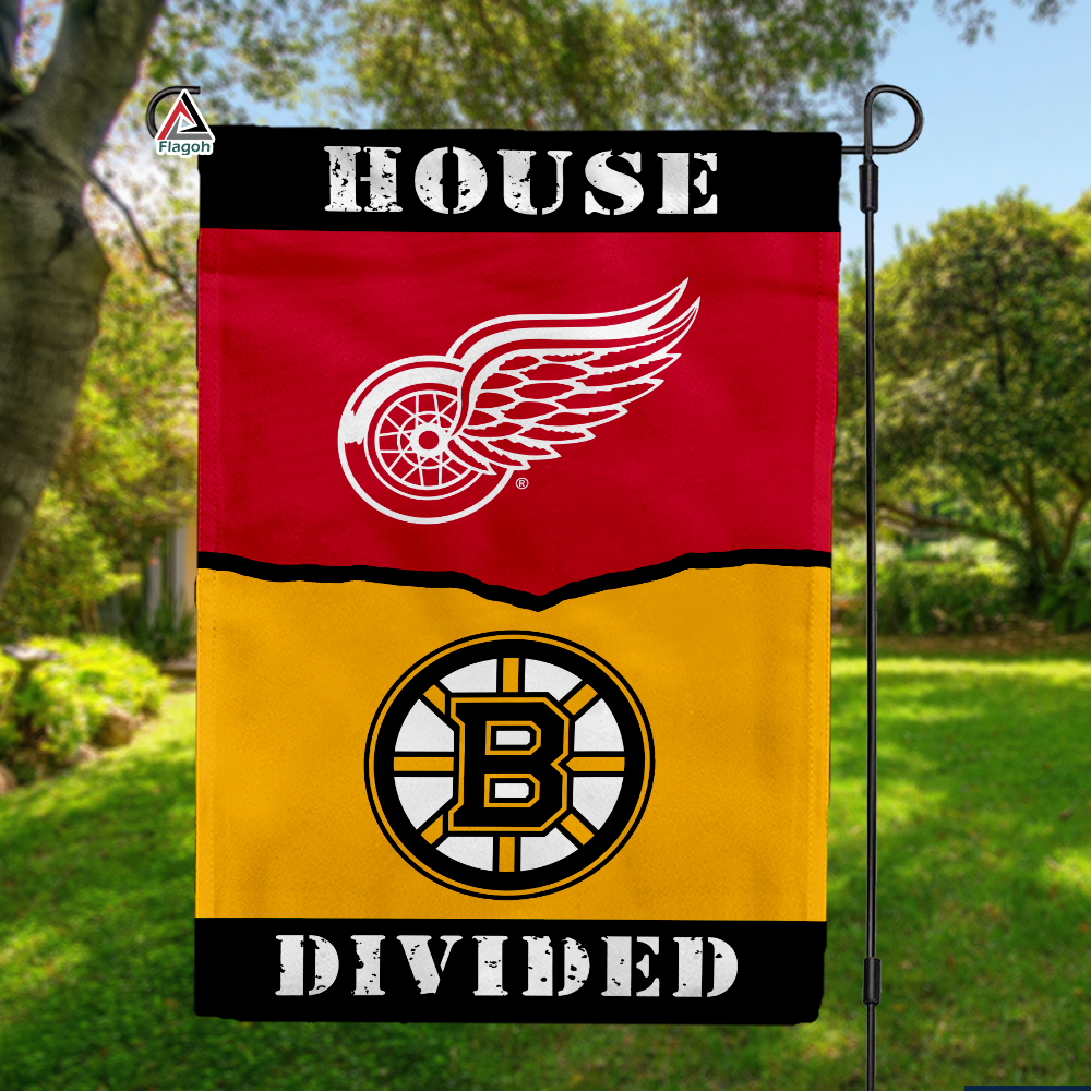 Red Wings vs Bruins House Divided Flag, NHL House Divided Flag