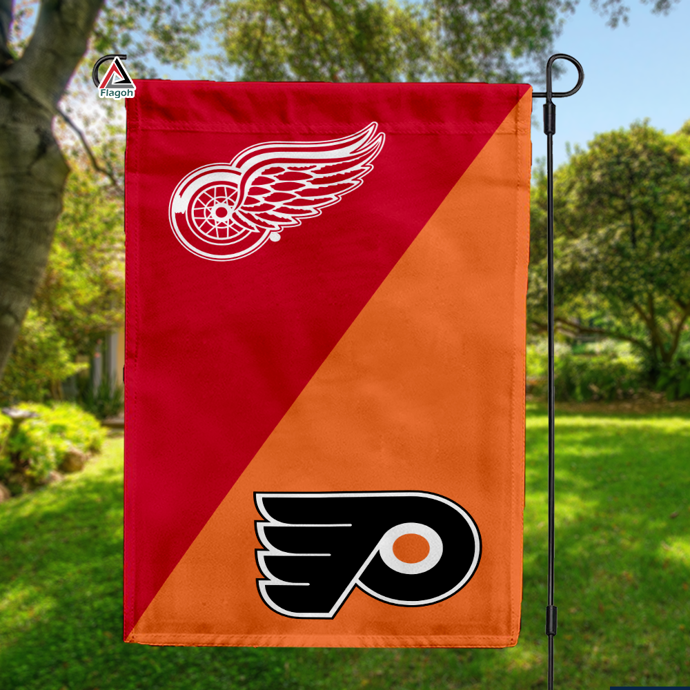 Red Wings vs Flyers House Divided Flag, NHL House Divided Flag