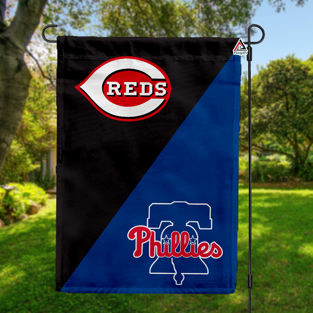 Reds vs Phillies House Divided Flag, MLB House Divided Flag