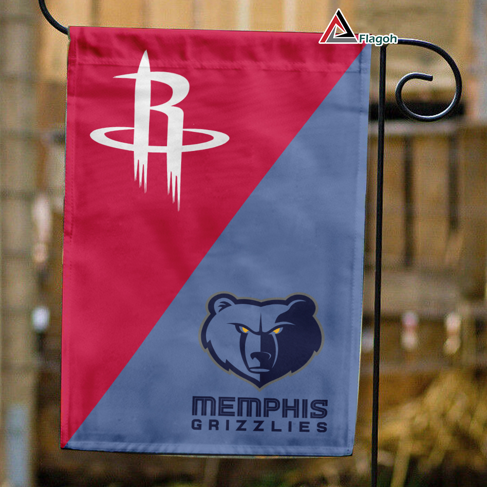 Rockets vs Grizzlies House Divided Flag, NBA House Divided Flag