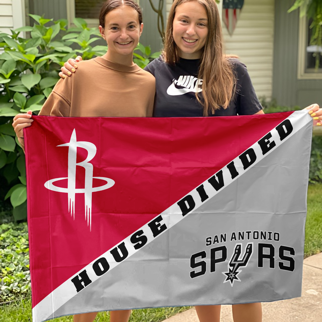 Rockets vs Spurs House Divided Flag, NBA House Divided Flag - Image 3