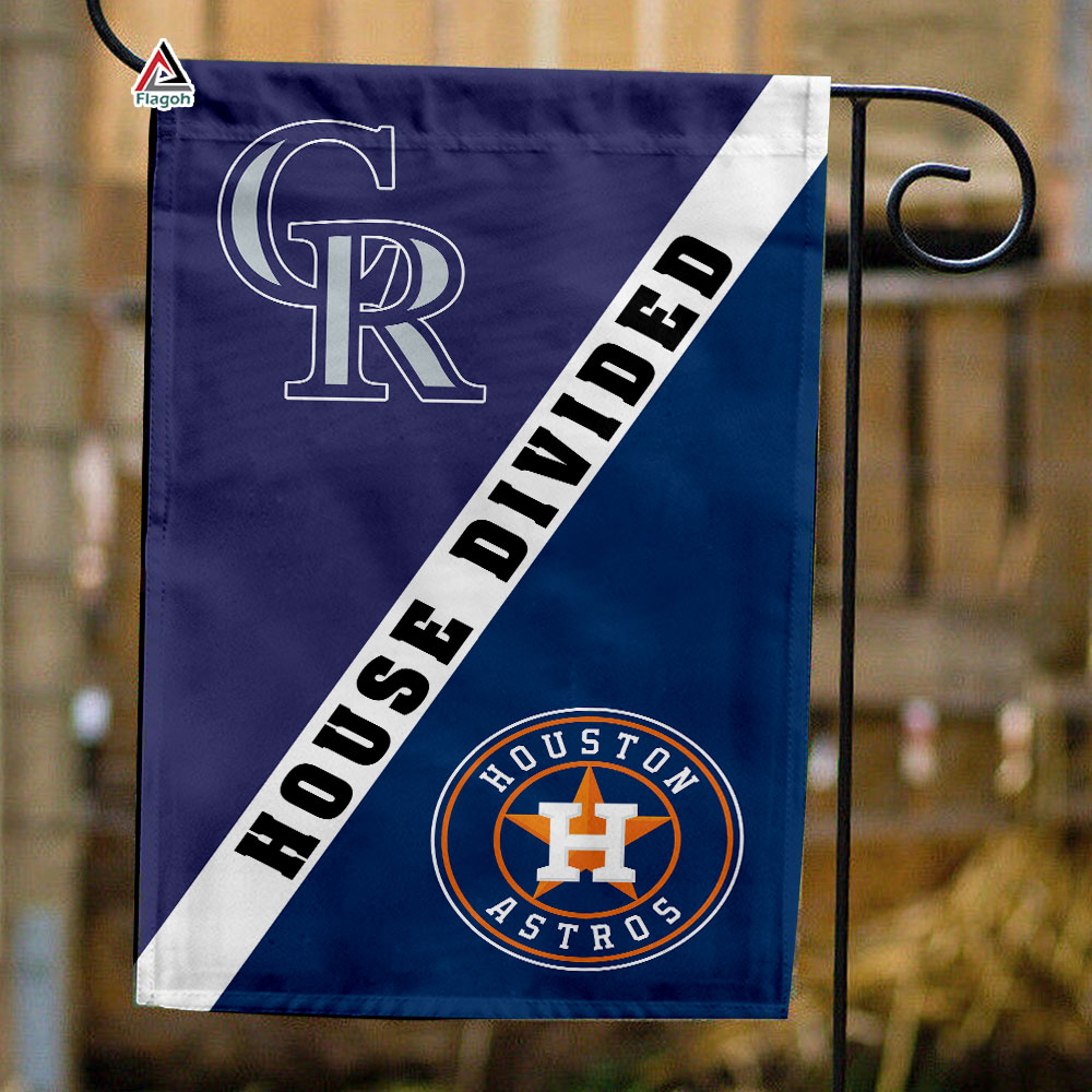 Rockies vs Astros House Divided Flag, MLB House Divided Flag