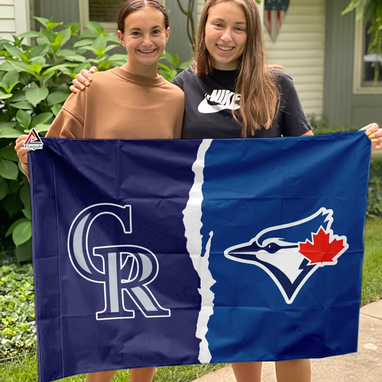Rockies vs Blue Jays House Divided Flag, MLB House Divided Flag - Image 3