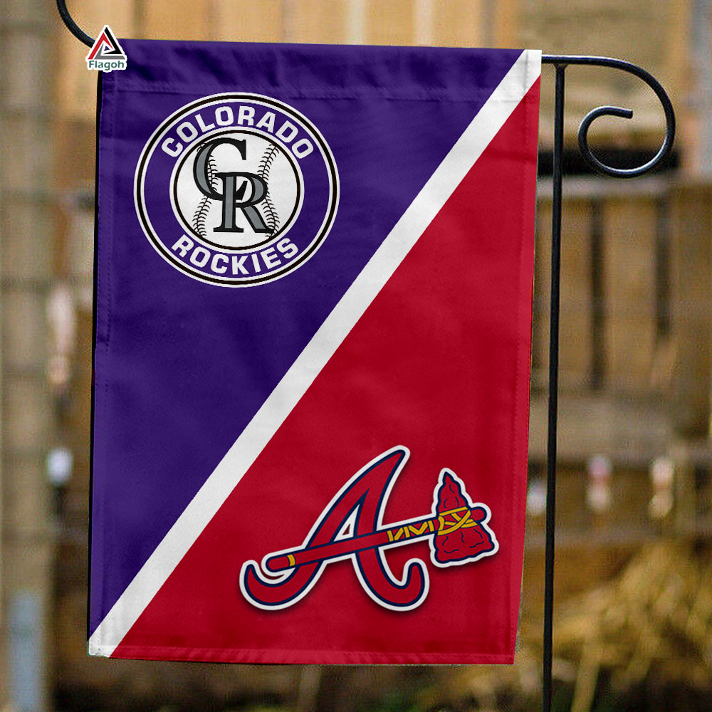 Rockies vs Braves House Divided Flag, MLB House Divided Flag