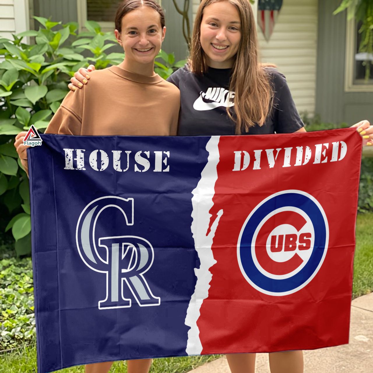 Rockies vs Cubs House Divided Flag, MLB House Divided Flag - Image 3