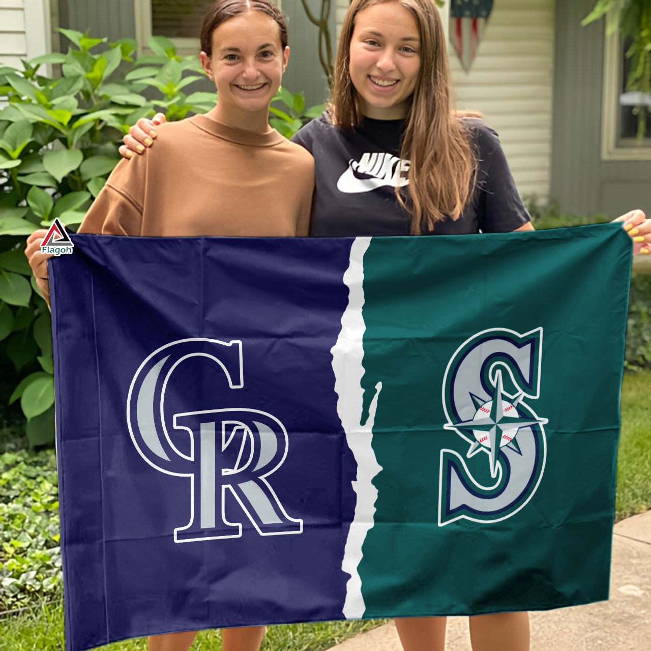 Rockies vs Mariners House Divided Flag, MLB House Divided Flag - Image 3