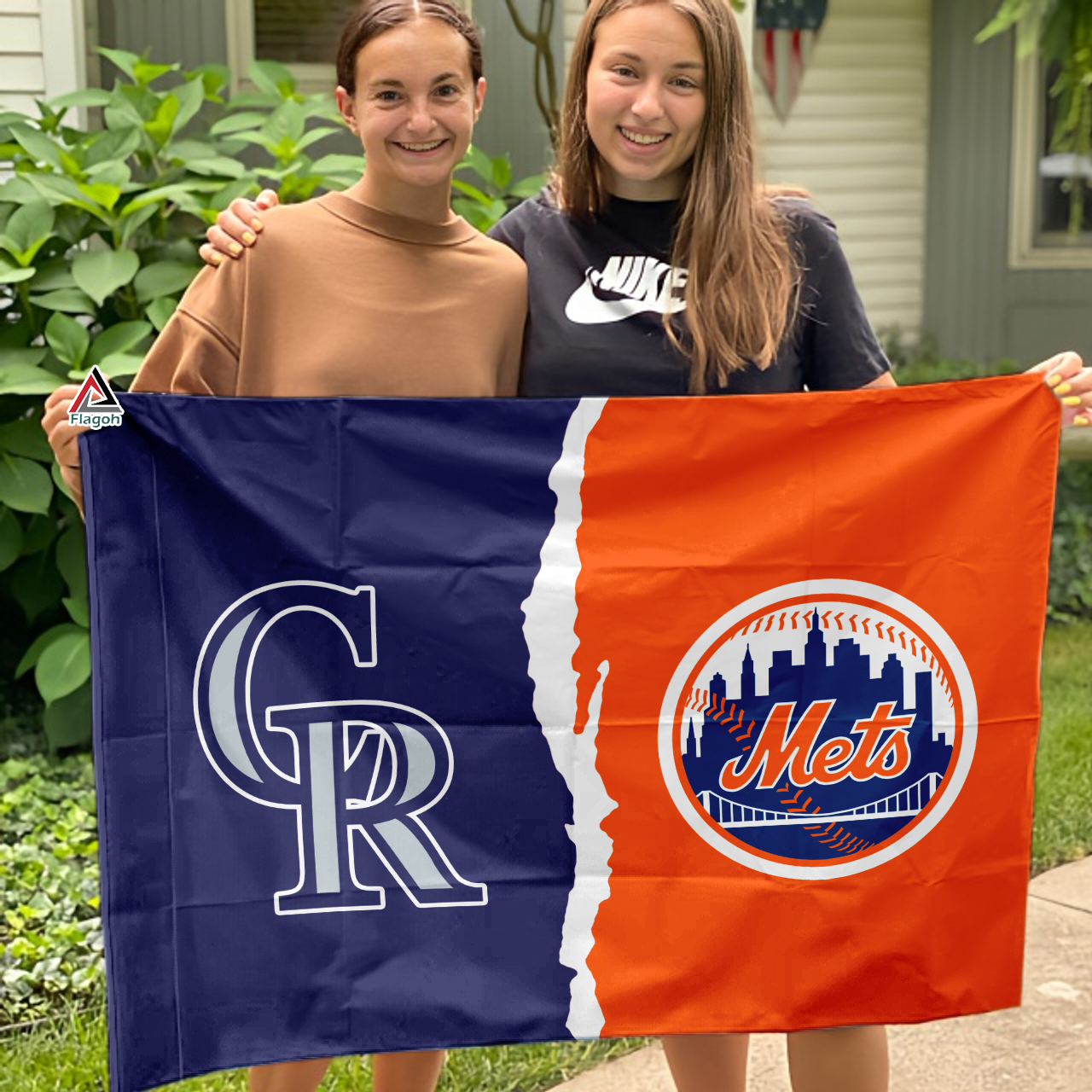 Rockies vs Mets House Divided Flag, MLB House Divided Flag - Image 3