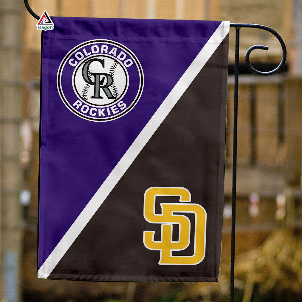 Rockies vs Padres House Divided Flag, MLB House Divided Flag